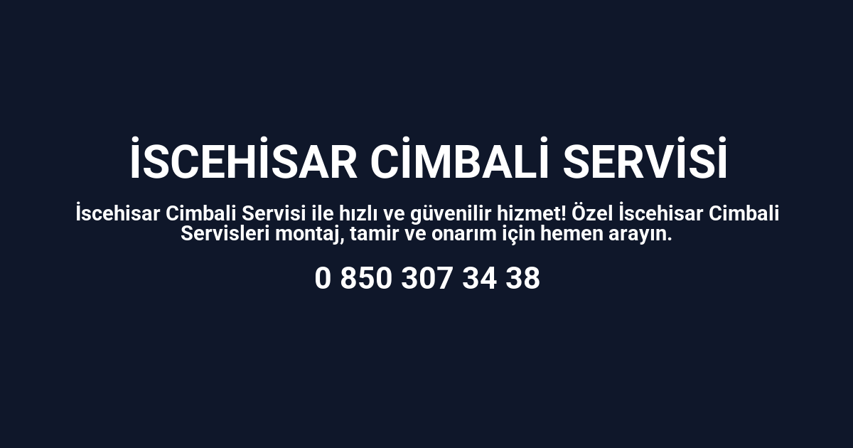 İscehisar Cimbali Servisi